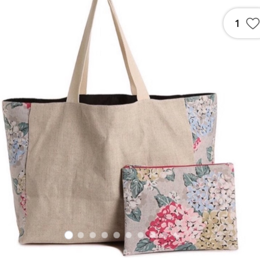 DSW | Canvas Floral Beach Tote with Pouch.